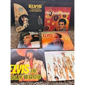 Vintage Elvis Presley Vinyl Record Lot LPs & The Illustrated Elvis Book RCA